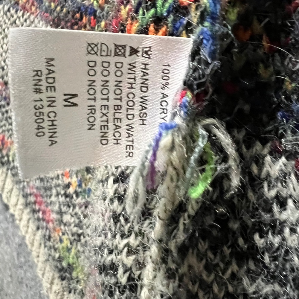 Kamana Southwestern Longline Cardigan Sweater Aztec Knit Boho Open‎ Front M - Picture 7 of 8